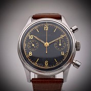 angelus vintage chronograph cal 215 rare black dial 4