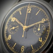 angelus vintage chronograph cal 215 rare black dial 6