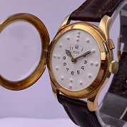 arsa vintage 1960s 14k gold watch for blinded people diam 33 mm automatic cal eta 2776 4