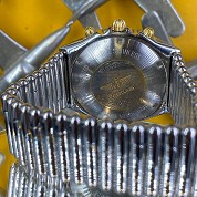 breitling vintage chronomat 40mm ref 81 950 gold and steel dark grey dial 6