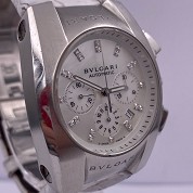 bulgari 2005 modern ergon lady chrono with pearl dial and diamonds eg 35 s ch 2