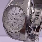 bulgari 2005 modern ergon lady chrono with pearl dial and diamonds eg 35 s ch 4