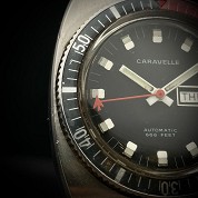 caravelle vintage bulova diver 666 feet automatic 4