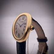 cartier modern baignoire ref 1954 medium quartz solid gold 18ct 2