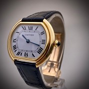 cartier modern ellipse yellow gold 18ct mechanichal with bd cal 2512 1 2