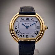 cartier modern ellipse yellow gold 18ct mechanichal with bd cal 2512 1 4