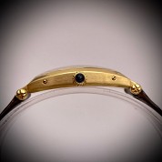 cartier vintage 1980 mecanichal tonneau paris yellow gold cal 78 1 2