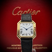 cartier vintage ceinture meca 18ct 27mm x 27 mm gold 1