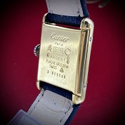 cartier vintage must vermeil blue dial with gold plated gasp 5
