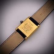 cartier vintage must vermeil blue dial with gold plated gasp 6