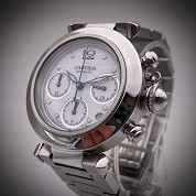 cartier vintage pasha c chrono 36mm automatic steel ref w31039m7 box and paper 2