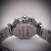 cartier vintage pasha c chrono 36mm automatic steel ref w31039m7 box and paper 6