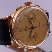 chronographe suisse vintage chrono pink gold 18ct jumbo 38 mm approx 2