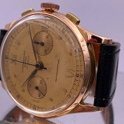 chronographe suisse vintage chrono pink gold 18ct jumbo 38 mm approx 4