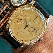 chronographe suisse vintage chrono pink gold jumbo 38 mm approx 1