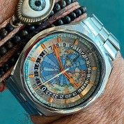 edox vintage 1970s geoscope 42 automatique worldtime 1