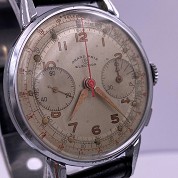 election grand prix vintage chronograph gorgeous dial valjoux 22 huge size 38 mm diameter 3