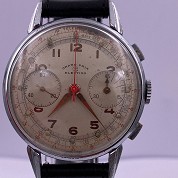 election grand prix vintage chronograph gorgeous dial valjoux 22 huge size 38 mm diameter 4