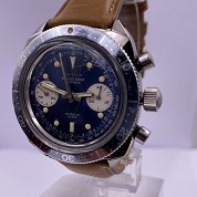 incitus vintage diver roi des eaux chronograph screwed crown steel blue dial 2