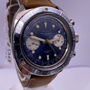 incitus vintage diver roi des eaux chronograph screwed crown steel blue dial 4