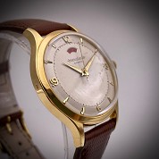 jaeger lecoultre vintage 1940s power reserve auto 33mm bumper cal 481 gold 18ct 5