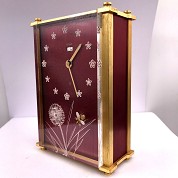 jaeger vintage table clock 8 days recital alarm with carillon 4
