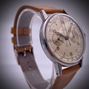 omega vintage 1943 handwind chronograph steel cal lemania 2310 early version 2278 2 5