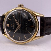 omega vintage 1956 seamaster calatrava black ref 2892 1sc gold cape 3