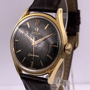 omega vintage 1956 seamaster calatrava black ref 2892 1sc gold cape 4