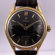omega vintage 1956 seamaster calatrava black ref 2892 1sc gold cape 5