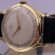 omega vintage 1960 jumbo gold cream dial meca ref 14708 3 cal 285 2