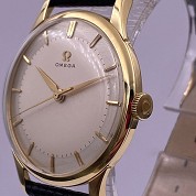 omega vintage 1960 jumbo gold cream dial meca ref 14708 3 cal 285 4