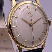 omega vintage 1960 jumbo gold cream dial meca ref 14708 3 cal 285 5
