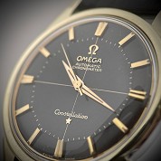 omega vintage 1961 piepan constellation yellow goldplated auto chronometer black dial ref 14900 61 3