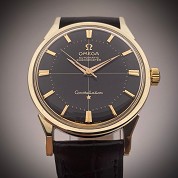 omega vintage 1961 piepan constellation yellow goldplated auto chronometer black dial ref 14900 61 4