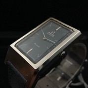 omega vintage 1973 de ville steel blue dial 45mm x 27 mm ref 155 005 cal 684 4