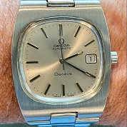 omega vintage 1973 seamaster ref 166 0191 auto cal 1012 date squared seventies 1