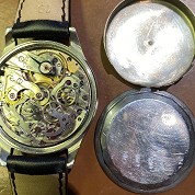 pontiac vintage chronograph belgian army forces aeriennes belges 6b 234 mvt valjoux 22 6