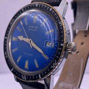 prim vintage diver sport incredible blue dial 37mm 4