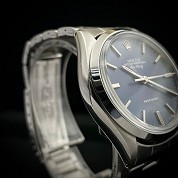 rolex airking precision 5500 rare matt blue dial from 1973 cal 1520 3
