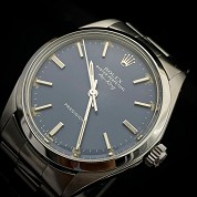 rolex airking precision 5500 rare matt blue dial from 1973 cal 1520 4