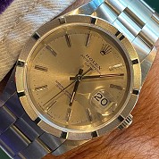 rolex future vintage 1991 almost n o s oyster date silver dial ref 15210 cal 3135 serie n 1