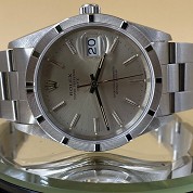 rolex future vintage 1991 almost n o s oyster date silver dial ref 15210 cal 3135 serie n 3
