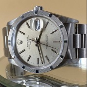 rolex future vintage 1991 almost n o s oyster date silver dial ref 15210 cal 3135 serie n 4