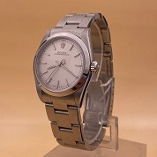 rolex modern 1998 lady mid size silver dial ref 77080 serial a serie saphire 31mm 4