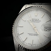 rolex modern 2001 datejust ref 16234 rare white dial with paper serial k punched paper 4