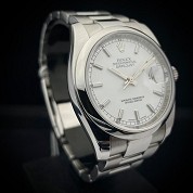 rolex modern 2006 white dial datejustwith red date steel ref 116200 red black roulette with orig wa 4