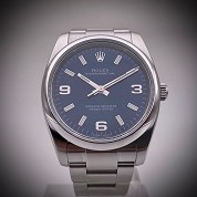 rolex modern 2007 oyster perpetual blue dial with ref 114200 4