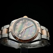 rolex modern 2008 lady datejust pink gold and steel 31 mm cal 2235 ref 178271 full set 5