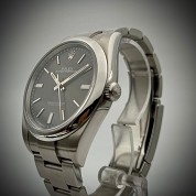 rolex modern 2015 oyster perpetual grey dial o p op ref 114300 with card 3